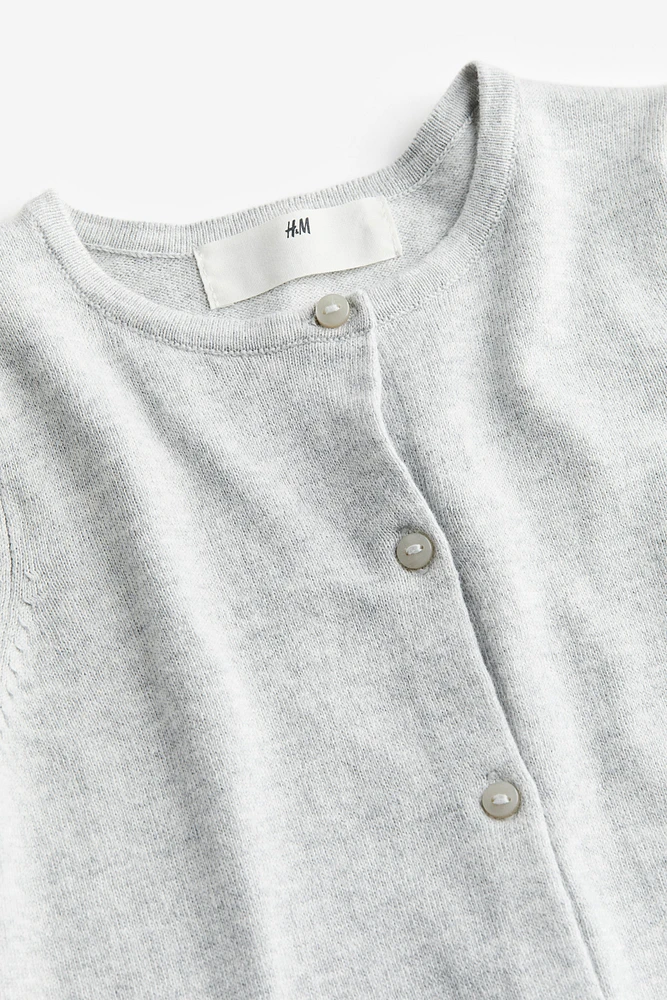 Fine-knit Cotton Cardigan