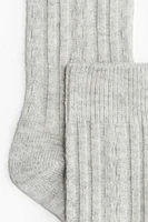 Mixed-Knit Socks