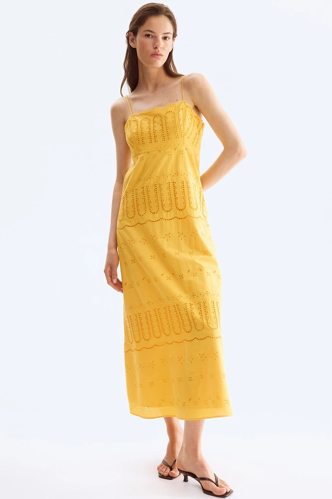 Eyelet-Embroidered Strappy Dress