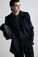 Regular Fit Wool-Blend Pea Coat