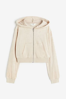 Velour Hooded Jacket