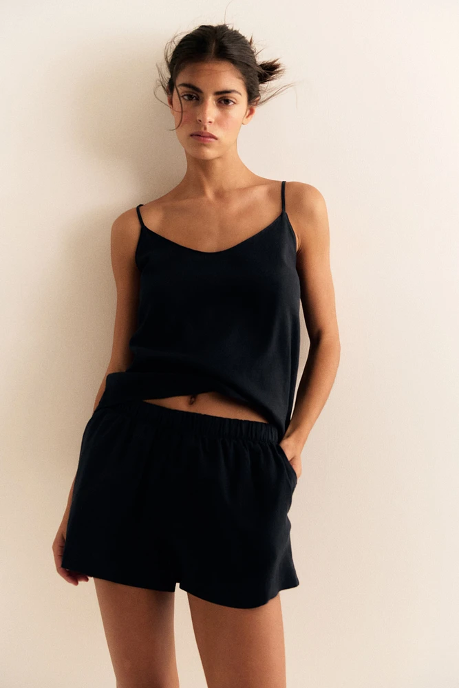 Linen-Blend Shorts