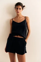 Linen-Blend Shorts