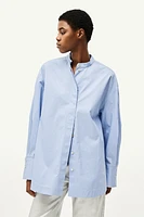 Oversized Band Collar Shirt