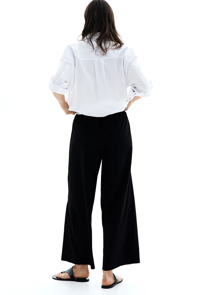 Pantalon en jersey texturé avec cordon de serrage