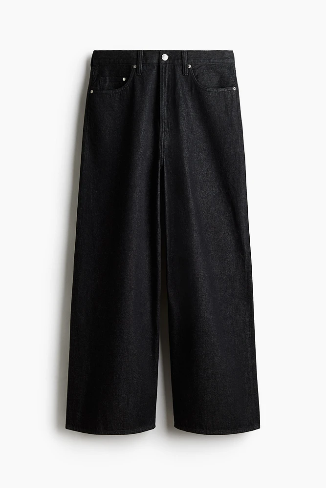 Jean large à taille haute