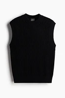 Regular Fit Hole-Knit Sweater Vest