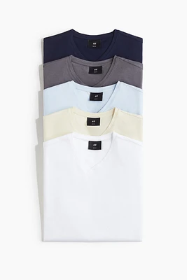 5-pack Slim Fit V-neck T-shirts