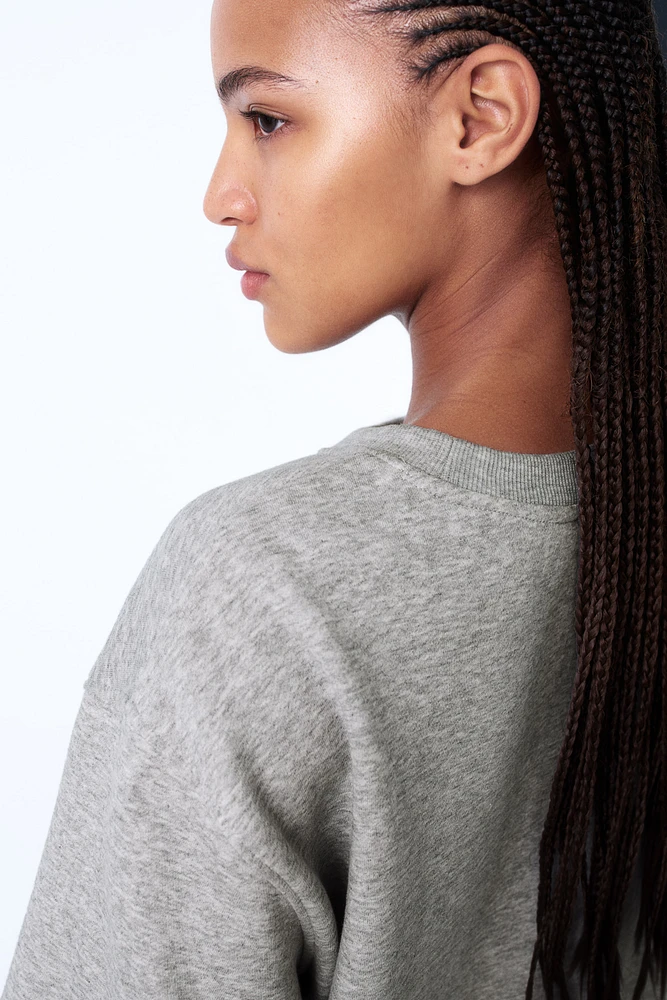 Oversized Motif-Front Sweatshirt