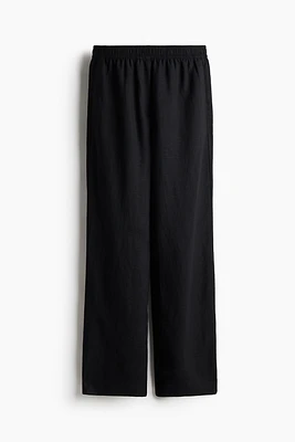 Wide-Leg Pull-On Pants