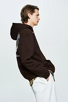 Loose Fit Printed Hoodie