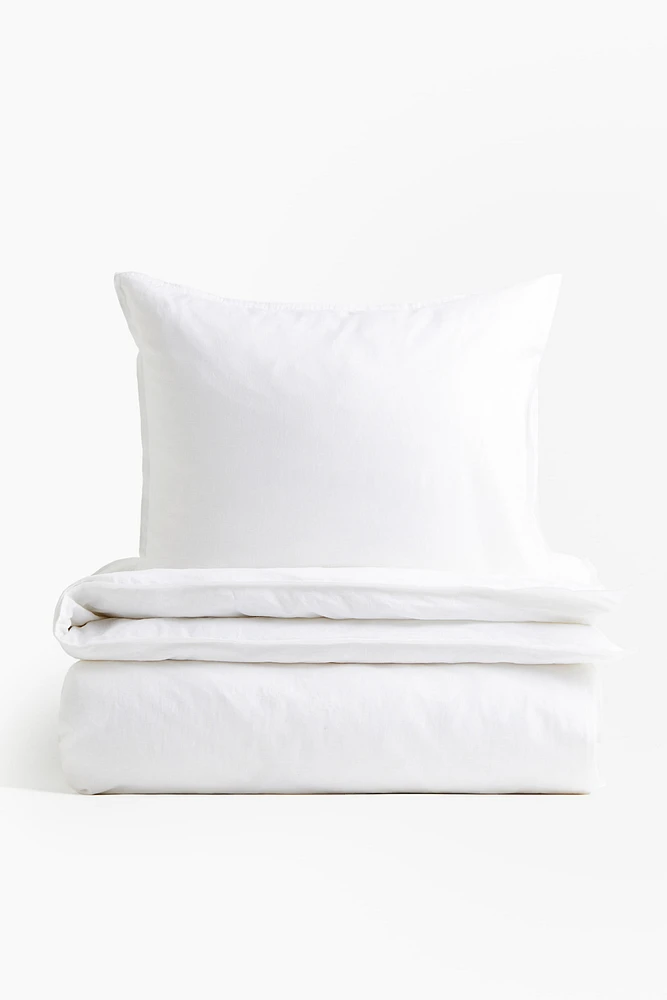 Enveloppe de couette lit simple en lin mélangé