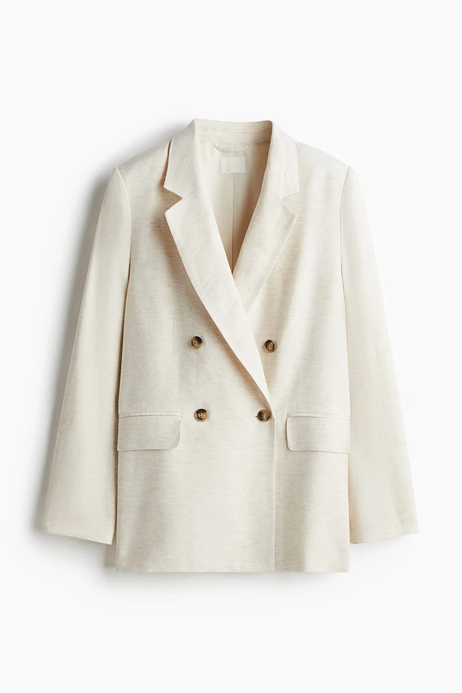 Linen-Blend Blazer