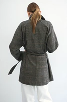 Tie-Belt Felted Coat