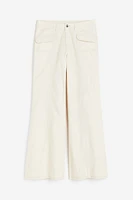 Wide-leg Twill Pants