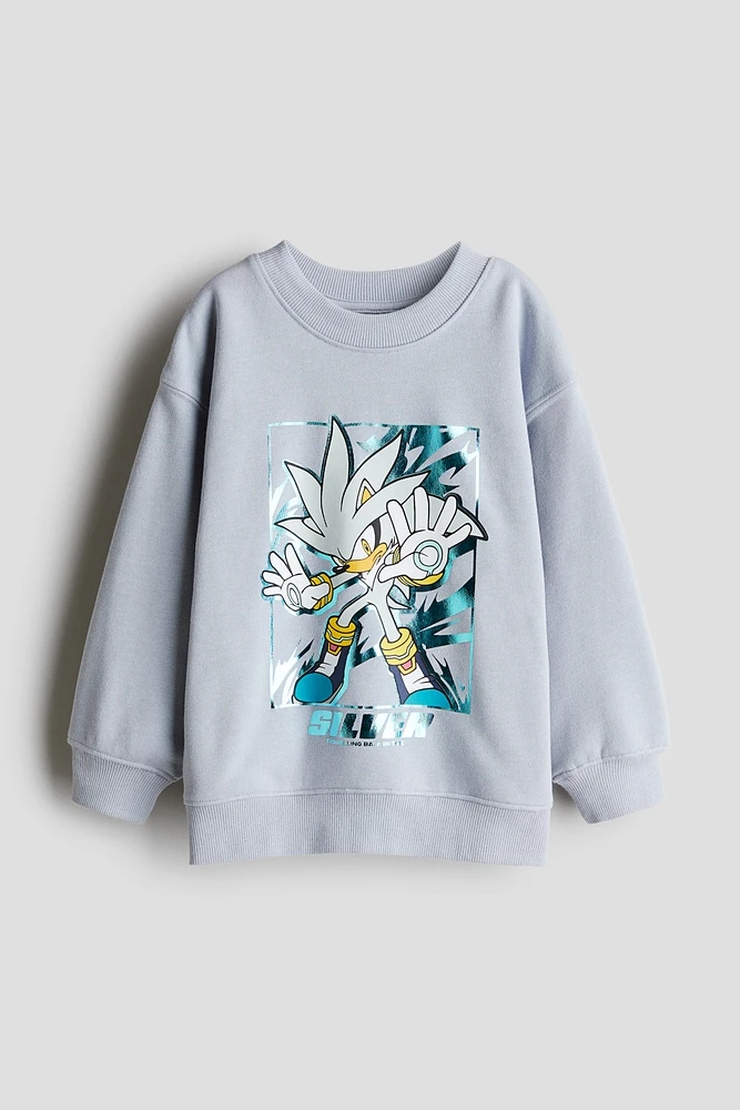 Sweatshirt with Printed Motif