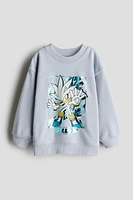 Sweatshirt with Printed Motif