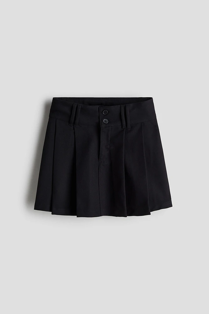 Pleated A-line Skirt