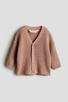 Oversized bouclé-knit cardigan