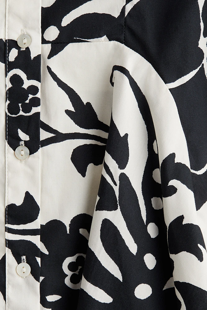 Button-Front Cotton Dress