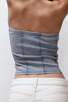 Ribbed Tube Top with Flatlock Seams