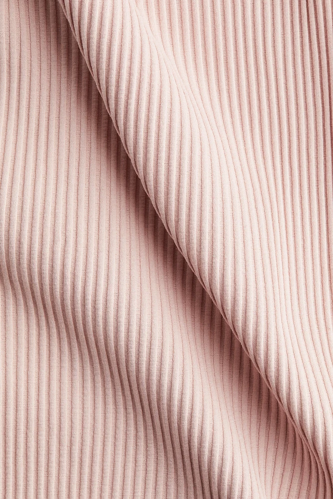 Ribbed Dress with Flared Skirt
