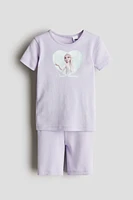 Snug Fit Printed Jersey Pajamas