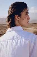Regular-Fit Linen-Blend Shirt