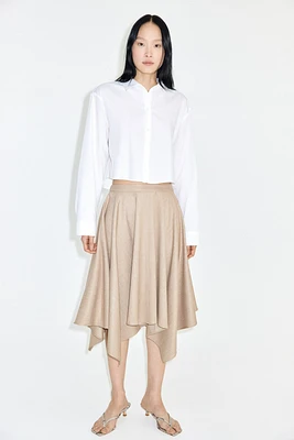 Asymmetric-Hem Skirt