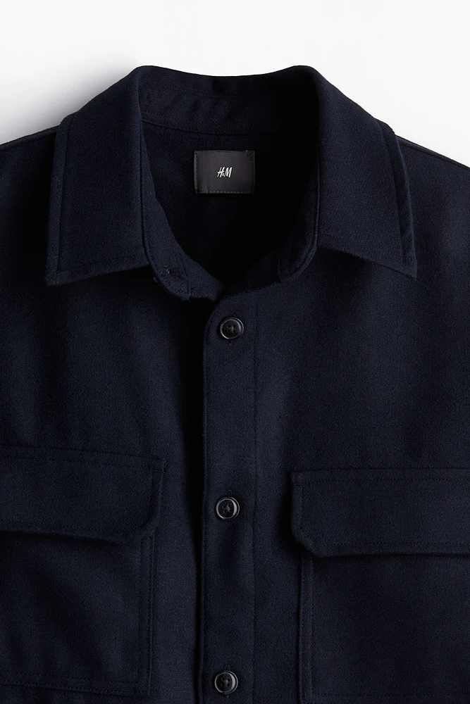 Regular Fit Felted Overshirt