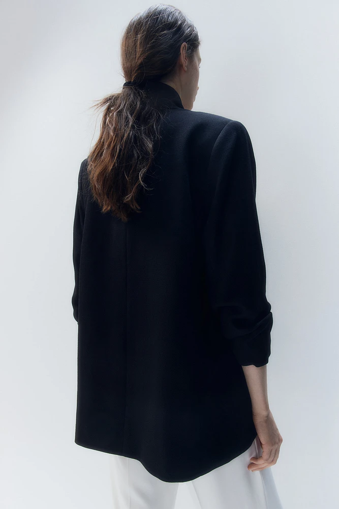 Gathered-Sleeve Jacket