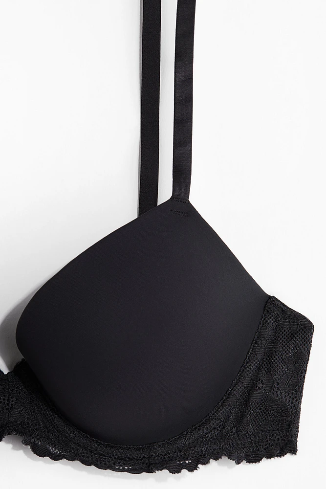 Soutien-gorge pigeonnant en microfibre