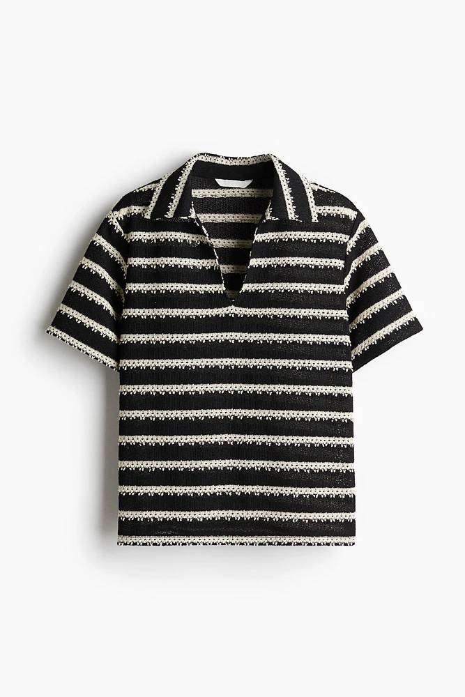 Knit Top with Collar