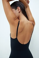 Stretchy & Sculpting Firm Shape Biker Bodysuit