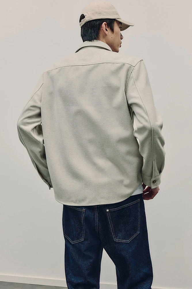 Regular Fit Felted Overshirt