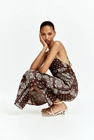 Robe maxi avec détail à nouer