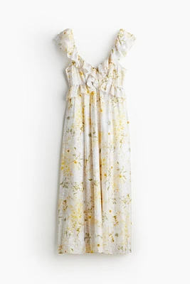 Ruffle-trimmed Midi Dress