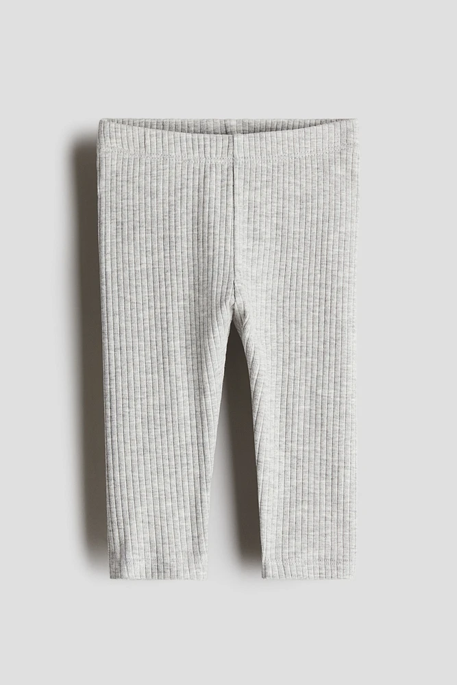 Ribbed Cotton Leggings