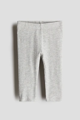 Ribbed Cotton Leggings