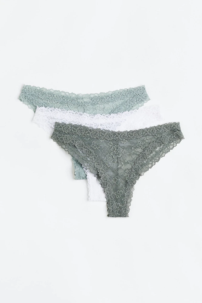 3-pack Lace Brazilian Briefs