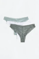 3-pack Lace Brazilian Briefs