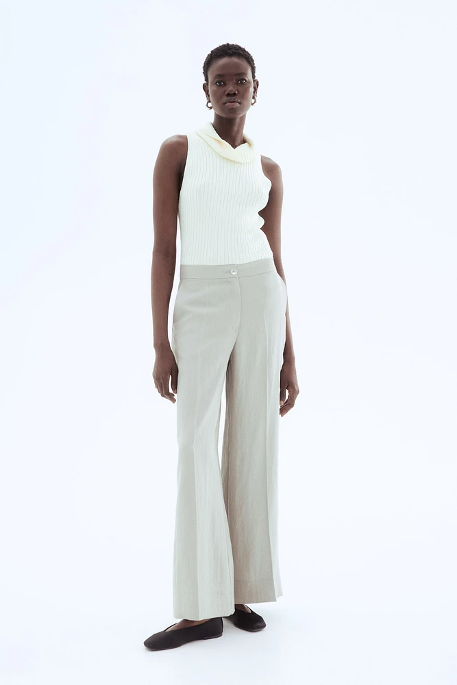 Pantalon habillé à jambes larges