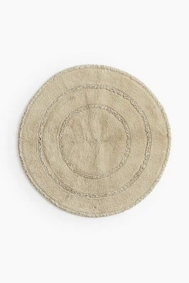 Tapis de bain rond en coton