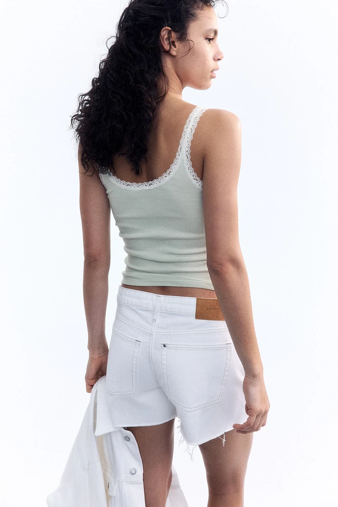 Lace-Trimmed Tank Top