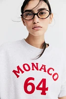 Sweatshirt with Text Motif