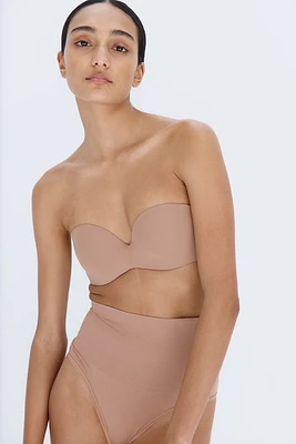 Soutien-gorge balconnet rembourré en microfibre