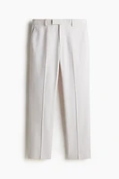 Regular-Fit Tailored Linen-Blend Pants