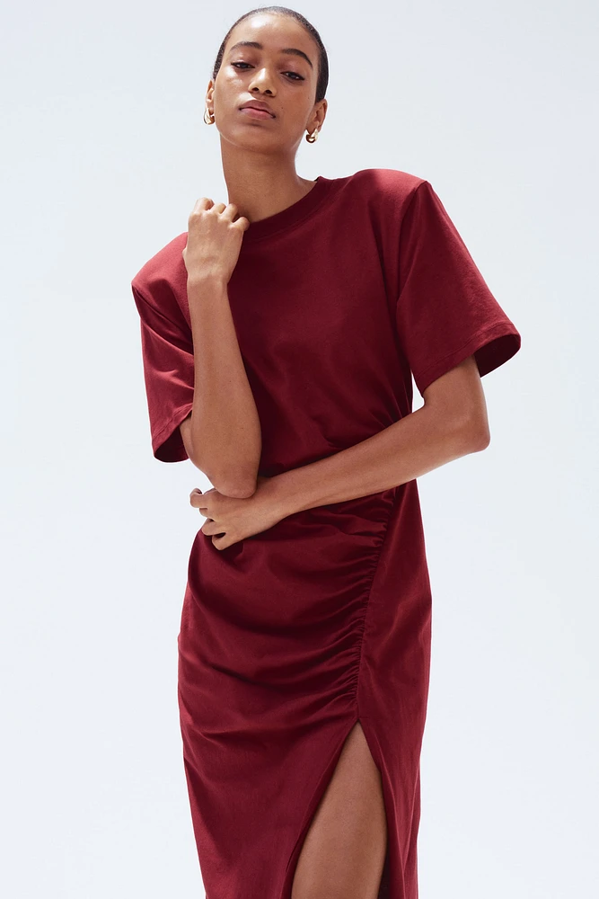 T-Shirt Dress with Shoulder Pads