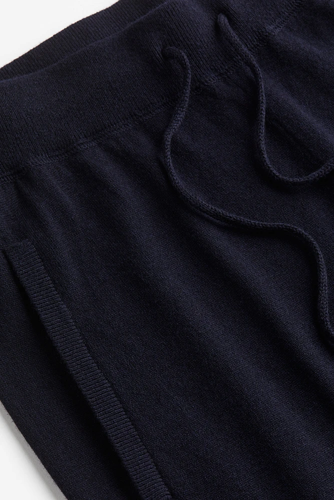 Regular Fit Wool-blend Fine-knit Joggers