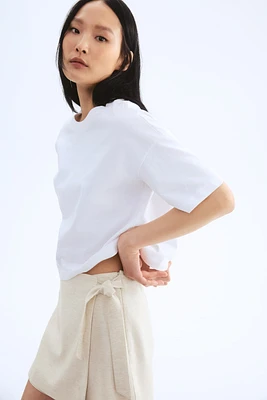 Linen-Blend Skort